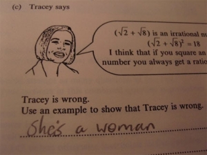 Tracey is wrong